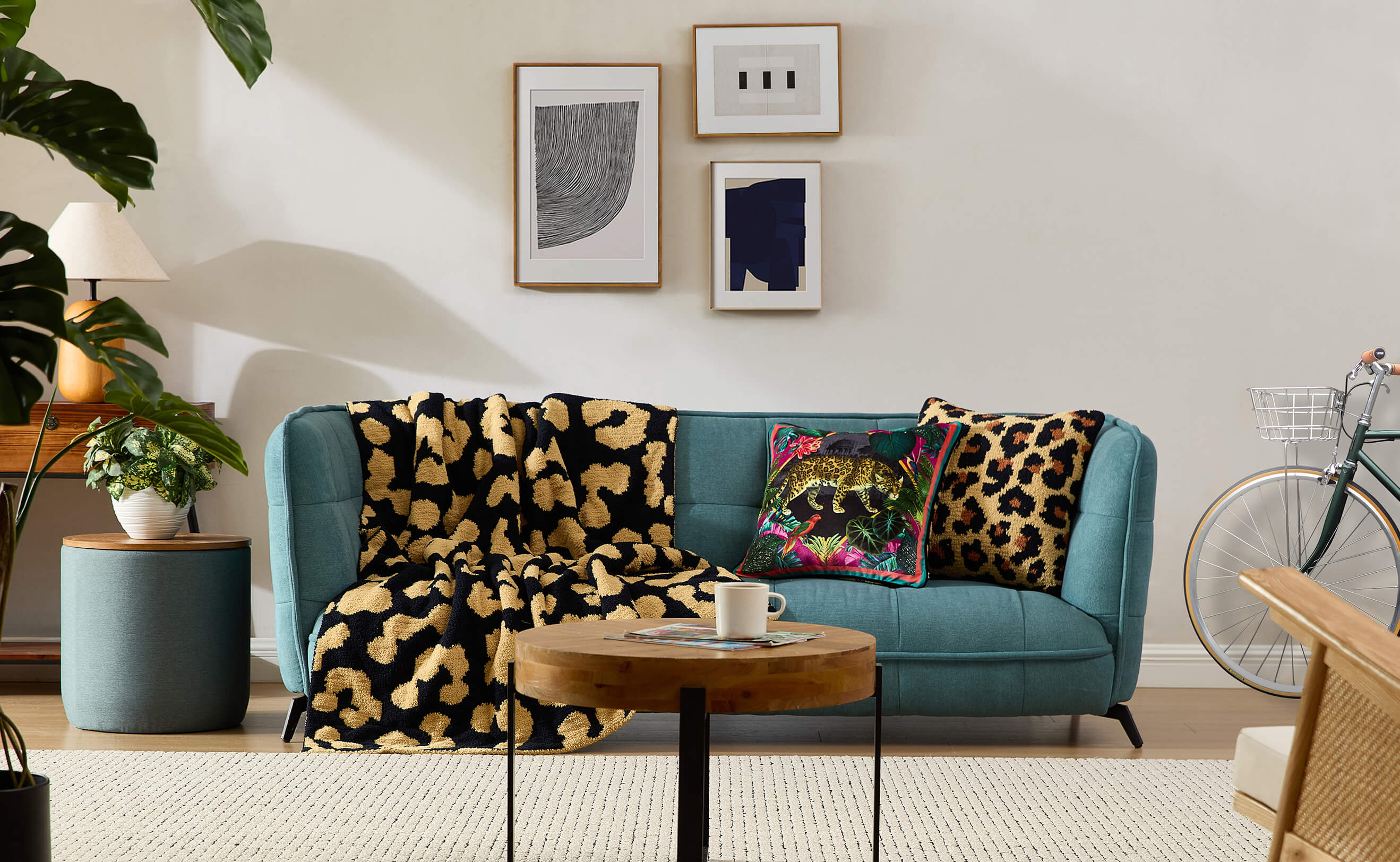 Sunday Citizen Vintage Leopard Throw Pillow