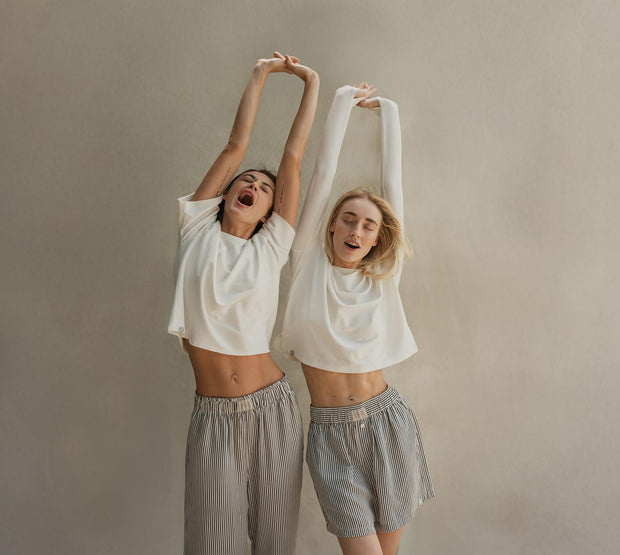 Sunday Citizen Silky Lyocell Striped Boxer Shorts (more Colors)