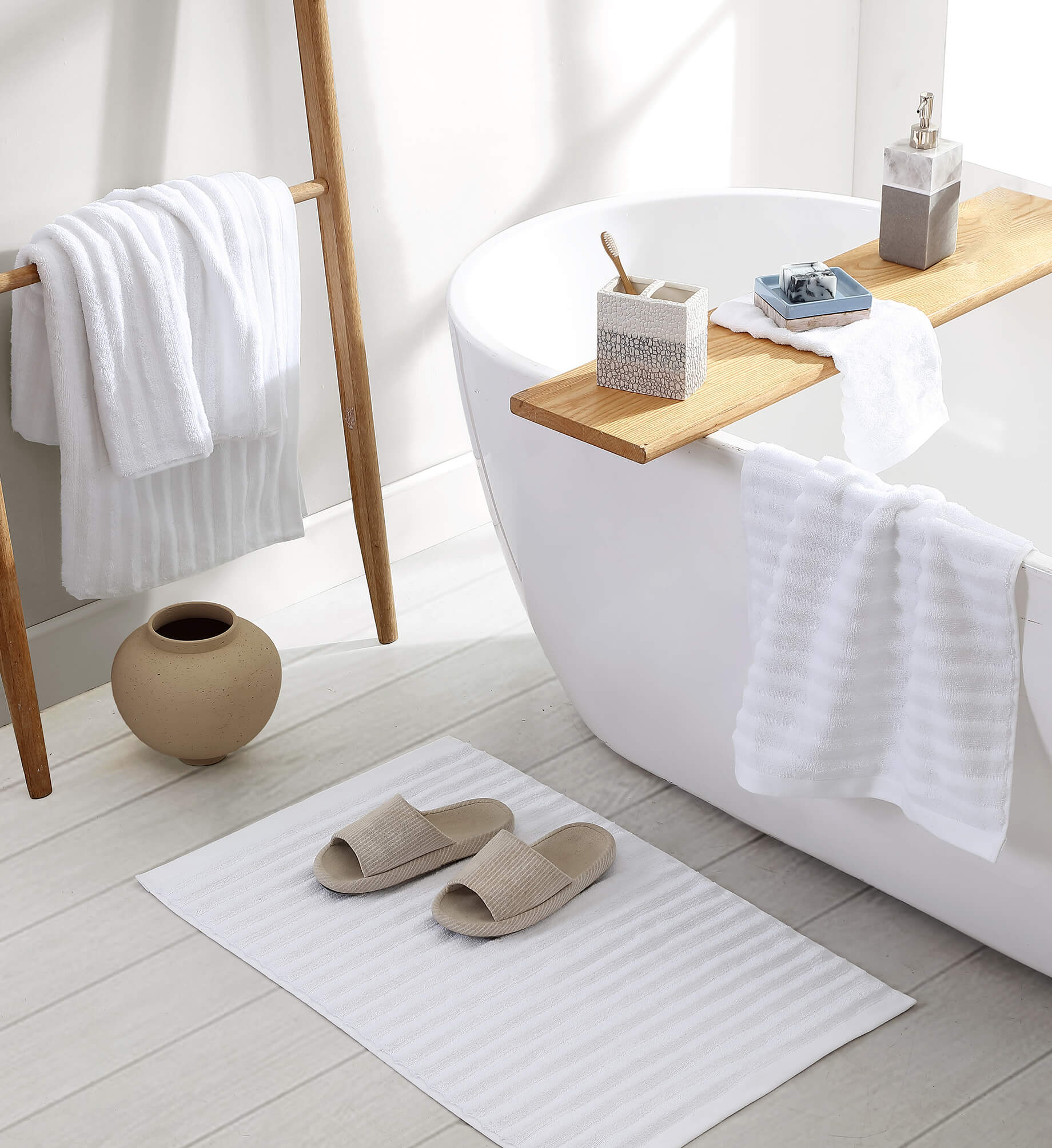 Sunday Citizen Turkish Cotton Rib Bath Mat (more Colors)