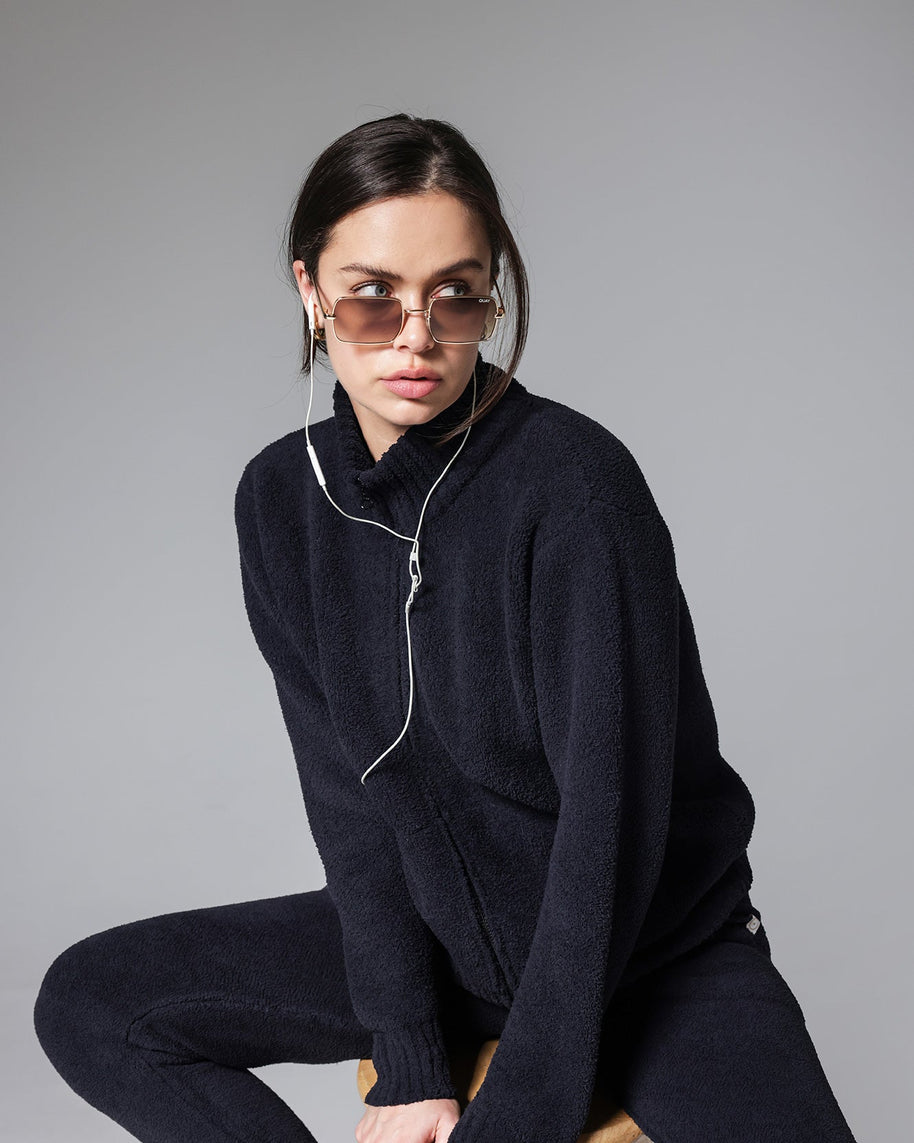 Sunday Citizen Snug Lite Mock Neck Zip-Up