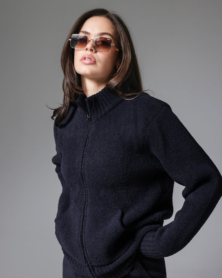Sunday Citizen Snug Lite Mock Neck Zip-Up
