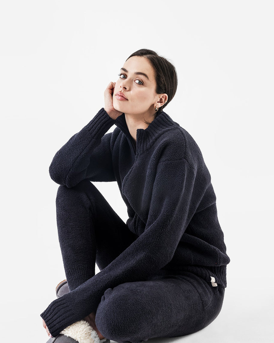 Sunday Citizen Snug Lite Mock Neck Zip-Up