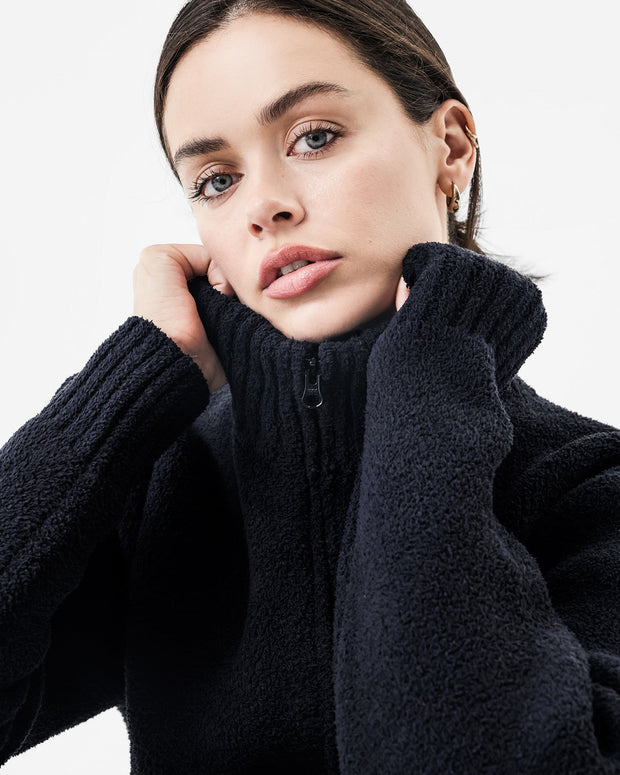 Sunday Citizen Snug Lite Mock Neck Zip-Up