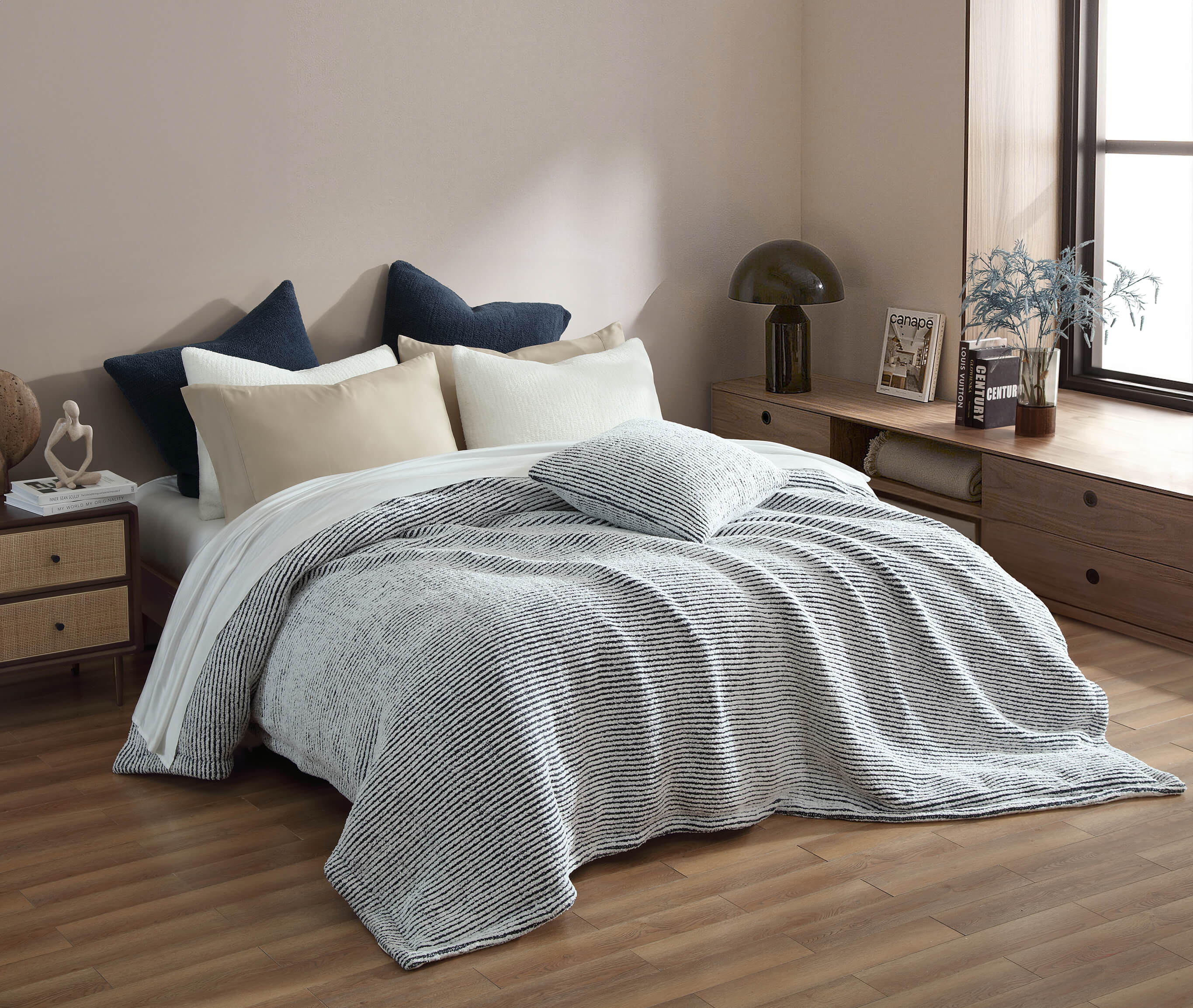 Sunday Citizen Two-Tone Snug Ribbed Bamboo Duvet Cover (more Colors)