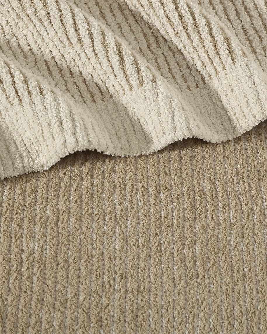 Sunday Citizen Two-Tone Ribbed Bed Blanket (more Colors)