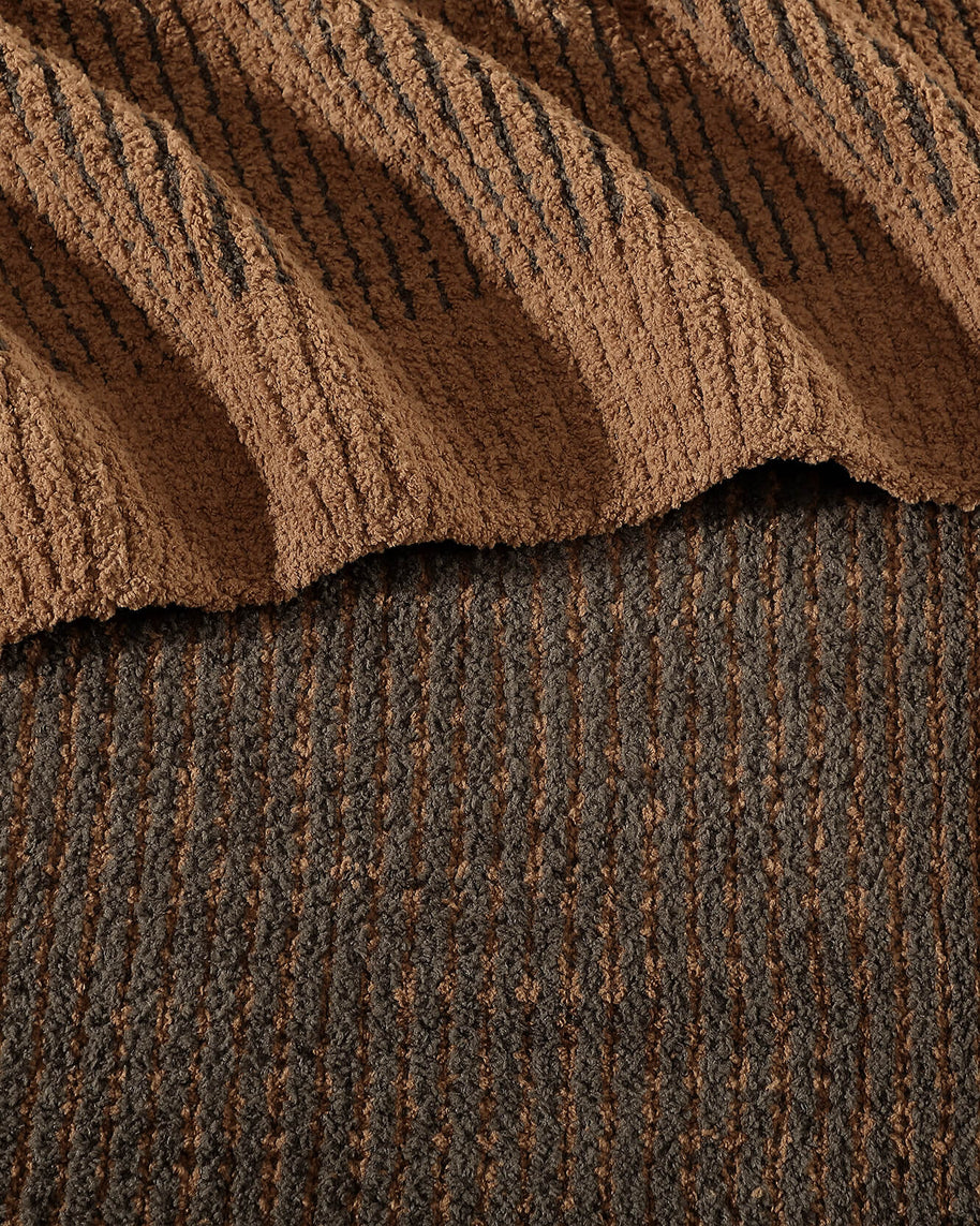 Sunday Citizen Two-Tone Ribbed Bed Blanket (more Colors)