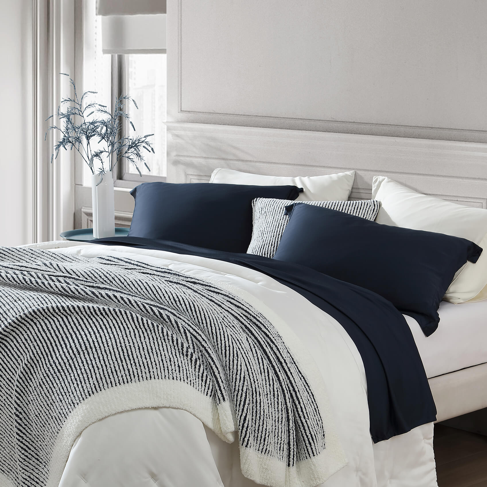 Sunday Citizen Two-Tone Ribbed Bed Blanket (more Colors)