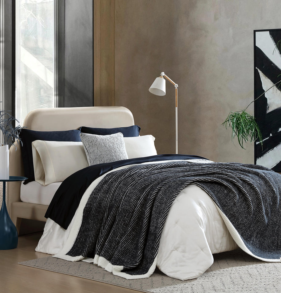Sunday Citizen Two-Tone Ribbed Bed Blanket (more Colors)