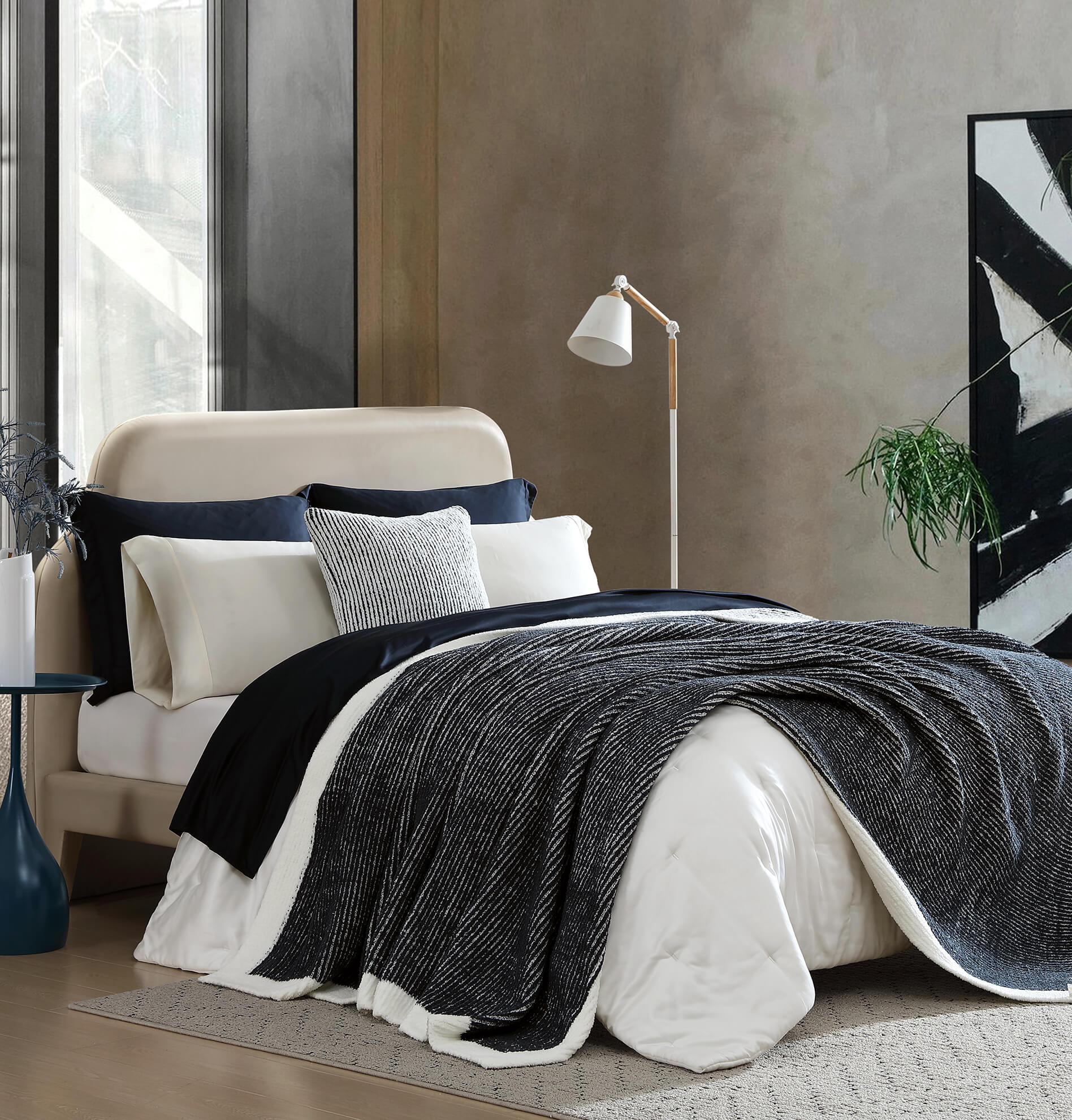 Sunday Citizen Two-Tone Ribbed Throw Pillow (more Colors)