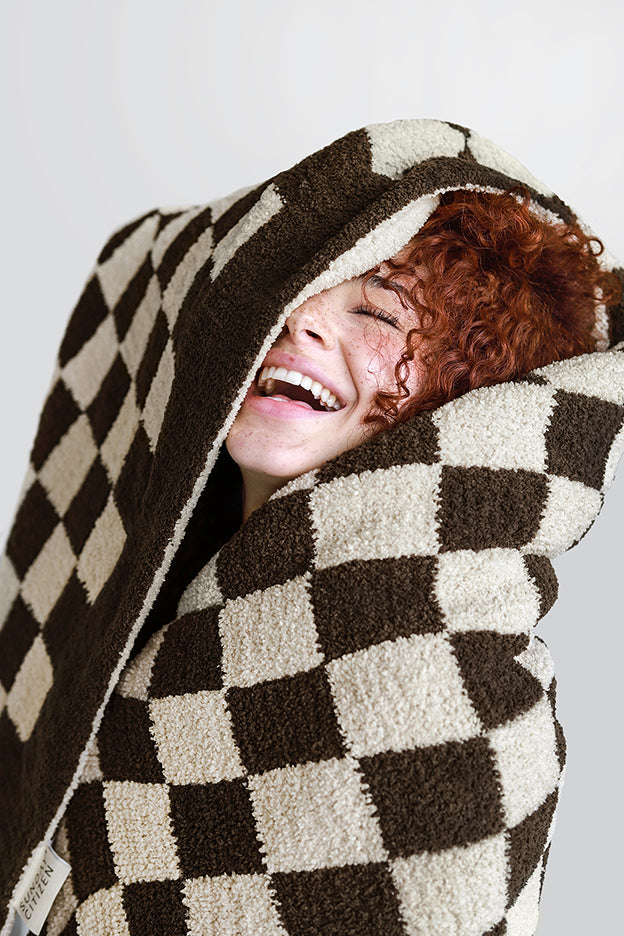 Sunday Citizen Checkerboard Throw Blanket (more Colors)