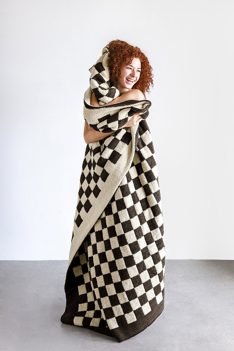 Sunday Citizen Checkerboard Throw Blanket (more Colors)