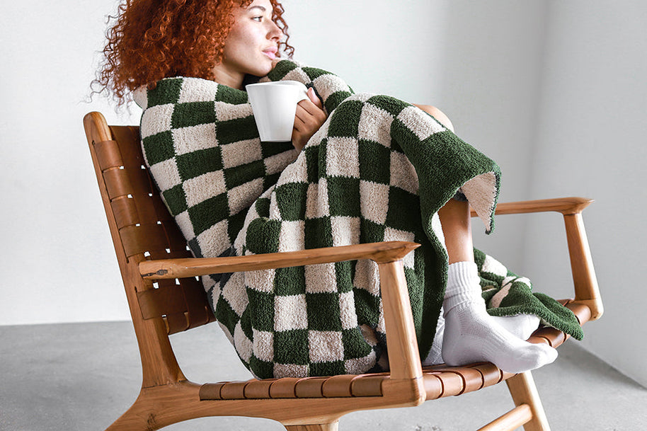 Sunday Citizen Checkerboard Throw Blanket (more Colors)