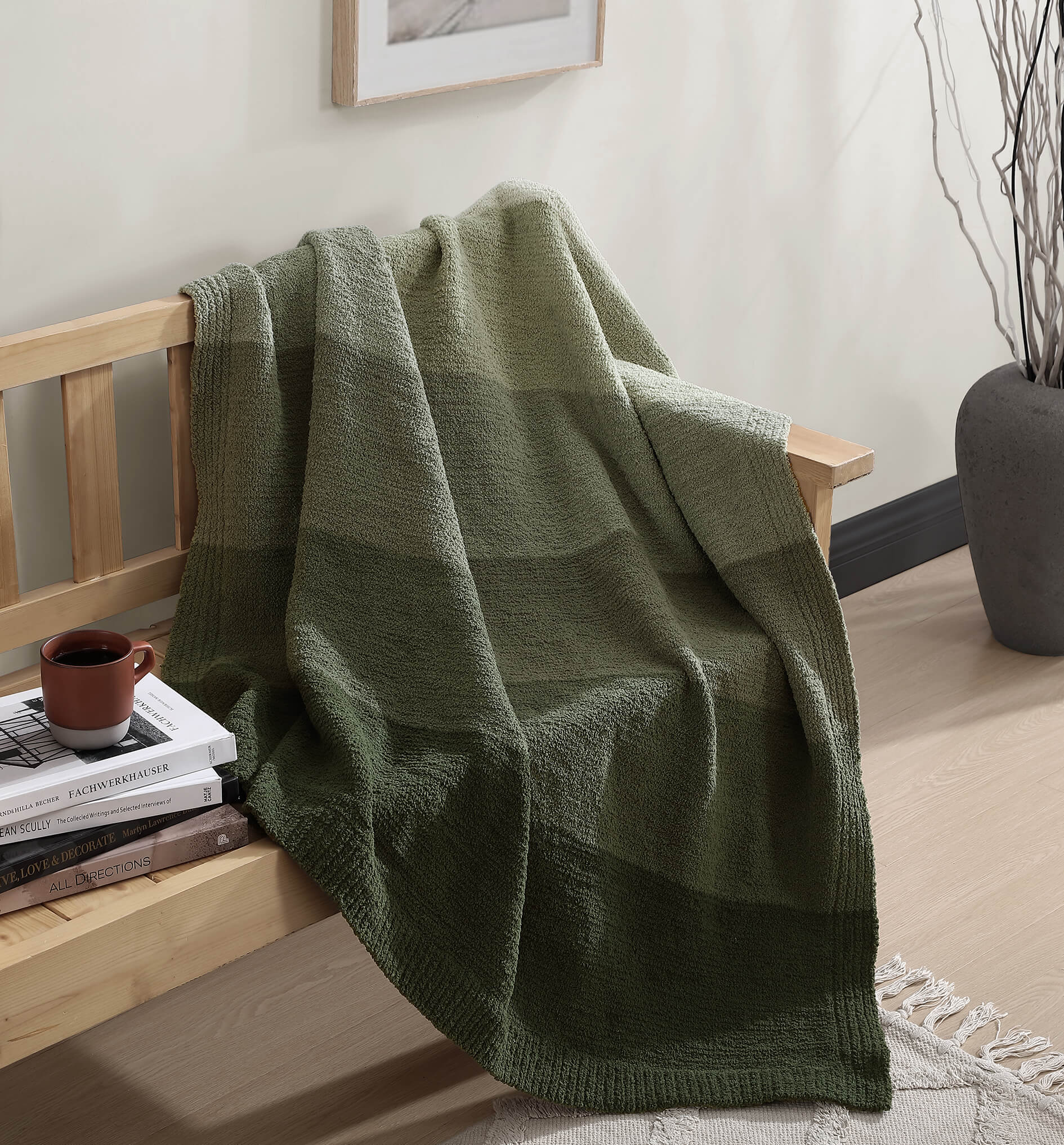 Sunday Citizen Ombre Lightweight Throw Blanket (more Colors)