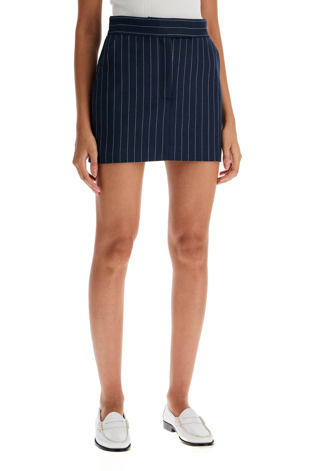 THE ANDAMANE Striped Sharon Mini Skirt