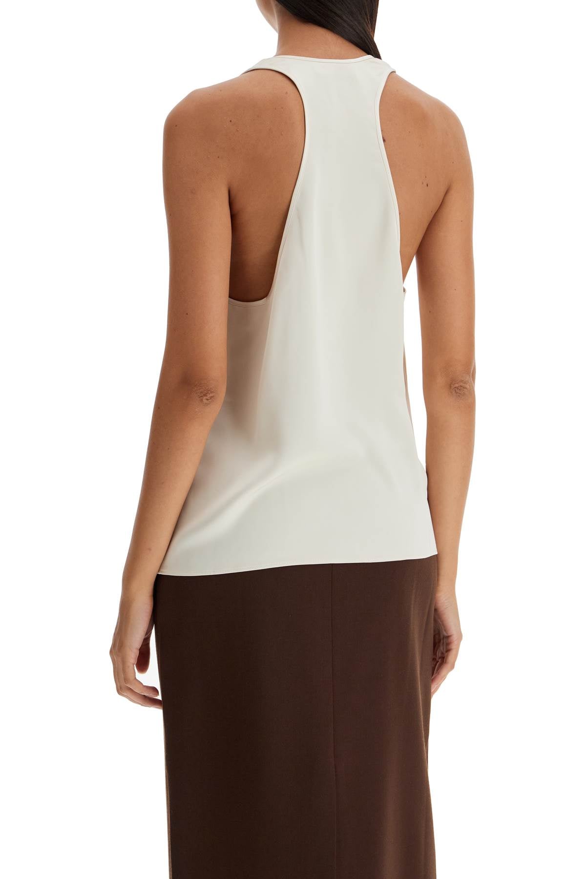 THE ANDAMANE Satin Sleeveless Top