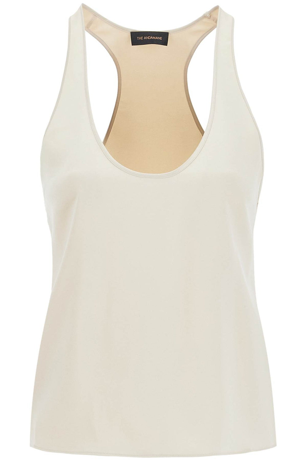 THE ANDAMANE Satin Sleeveless Top