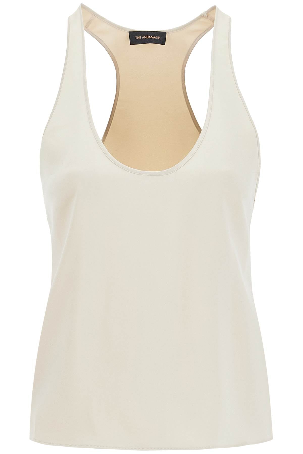 THE ANDAMANE Satin Sleeveless Top