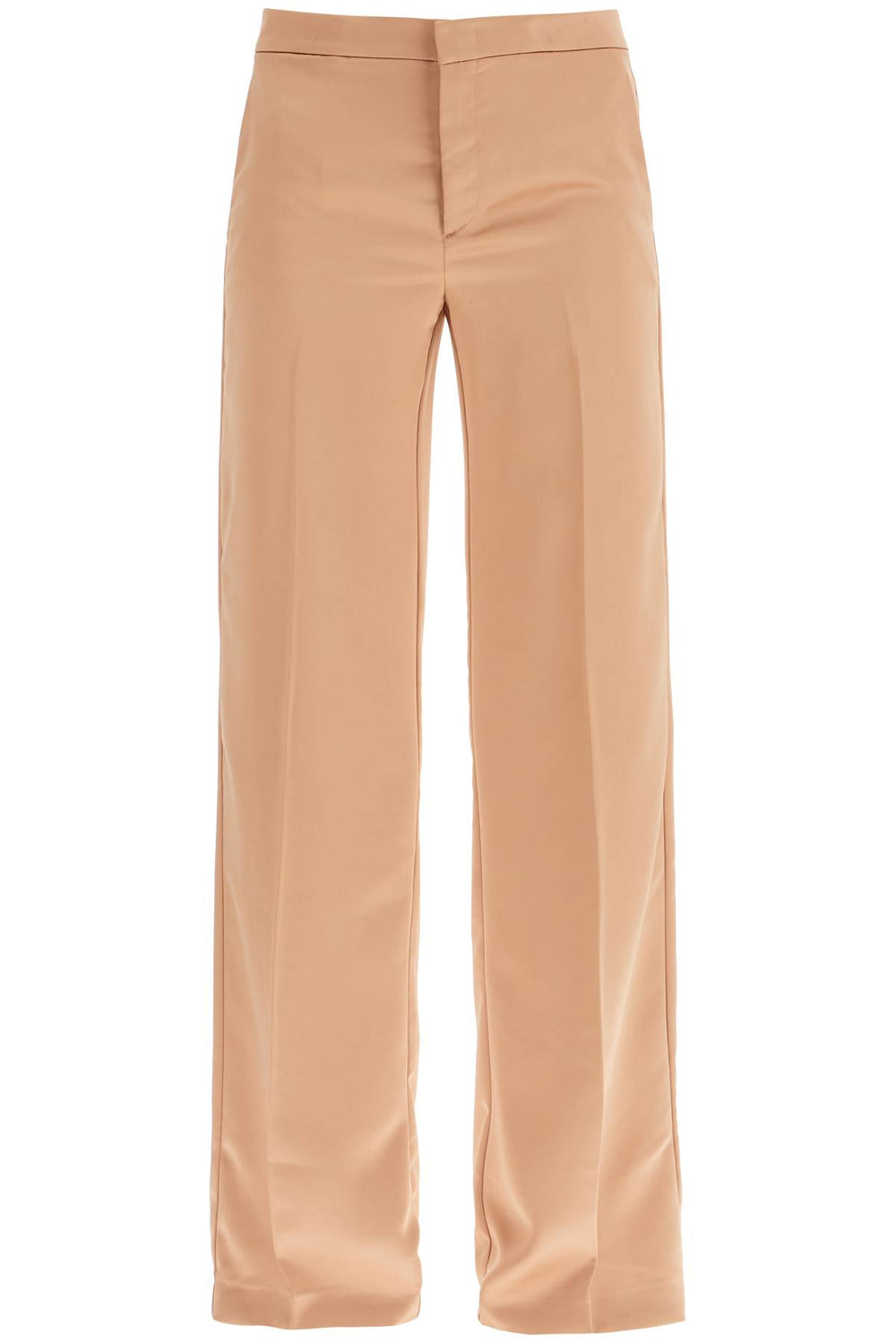 THE ANDAMANE Flared Satin Trousers