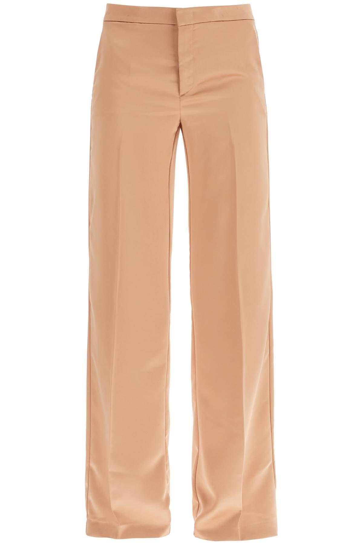 THE ANDAMANE Flared Satin Trousers