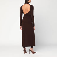 THE ANDAMANE Tessa Jumpsuit In Brown Jersey