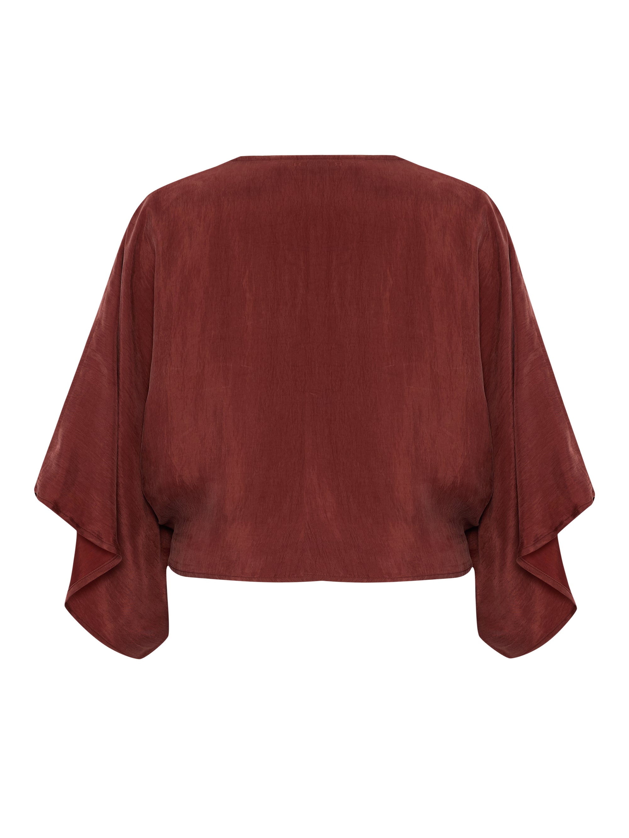 The Handloom Lucid Knot Top - Burgundy