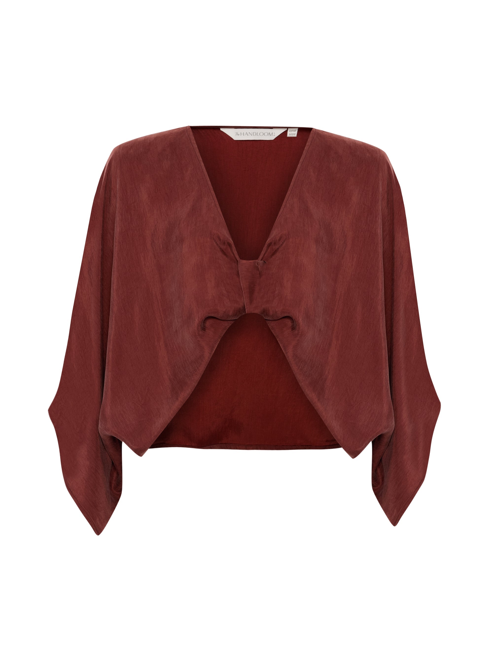 The Handloom Lucid Knot Top - Burgundy