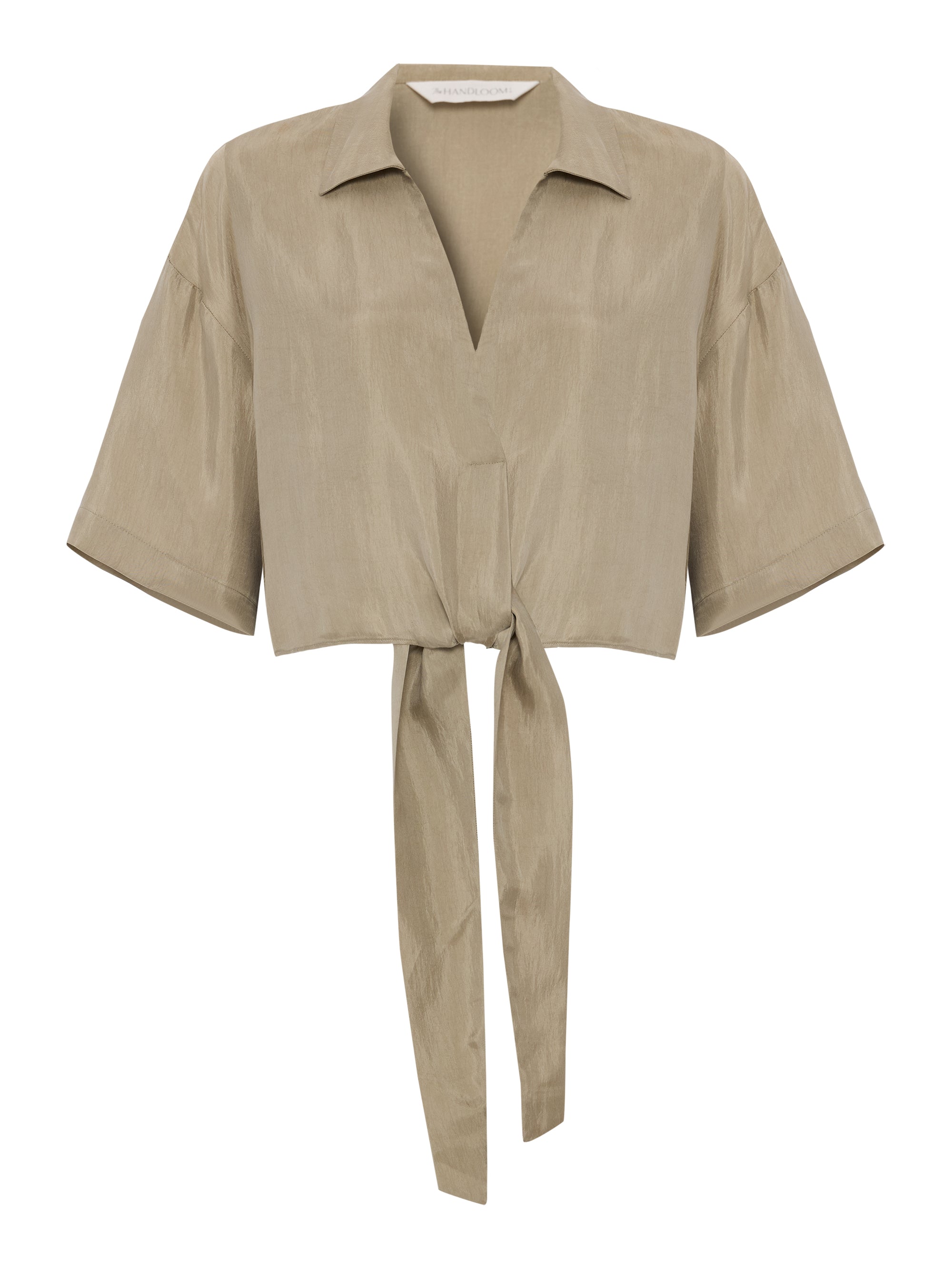 The Handloom Lucid Tie Shirt - Khaki Green