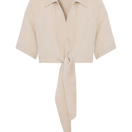 The Handloom Lucid Tie Shirt - Sand