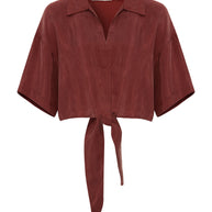The Handloom Lucid Tie Shirt - Burgundy
