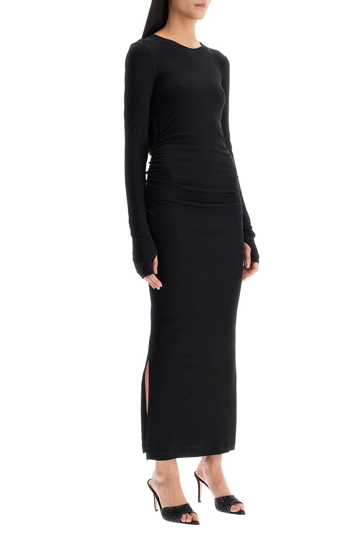 Ganni Ribbed Jersey Maxi Dress