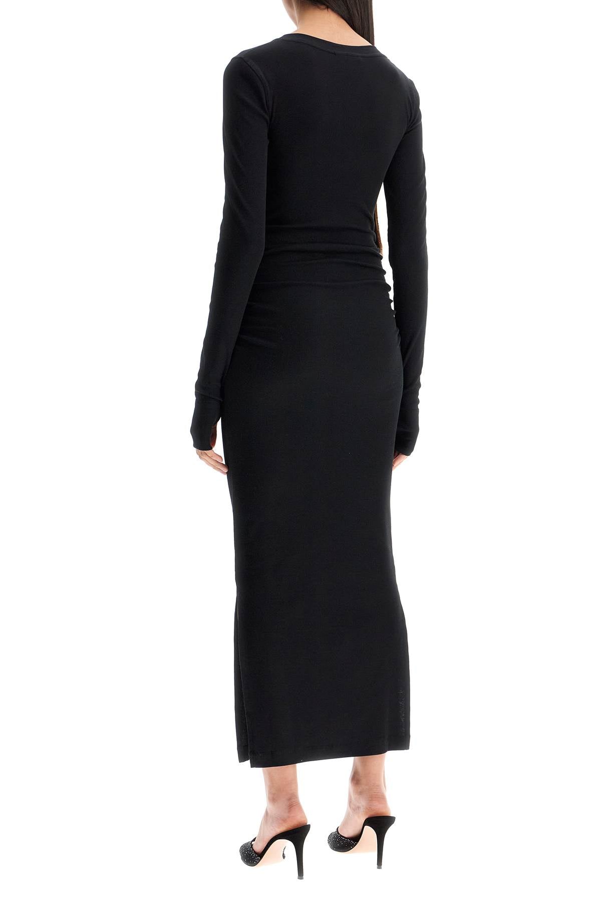 Ganni Ribbed Jersey Maxi Dress