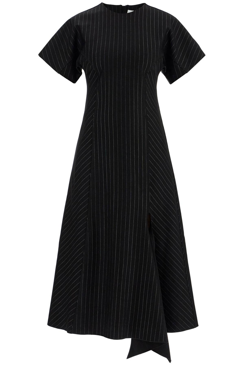 Ganni Pinstripe Midi Dress