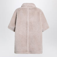 Max Mara Beige Alpaca And Wool Teddy Cape