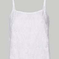Reistor Tie-up Camisole in White Embroidery