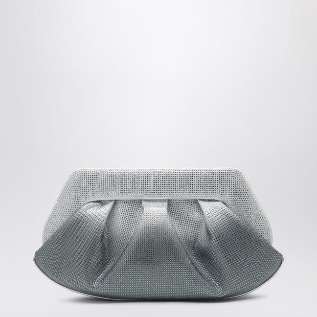 THEMOIRè Silver/black Clutch With Rhinestones