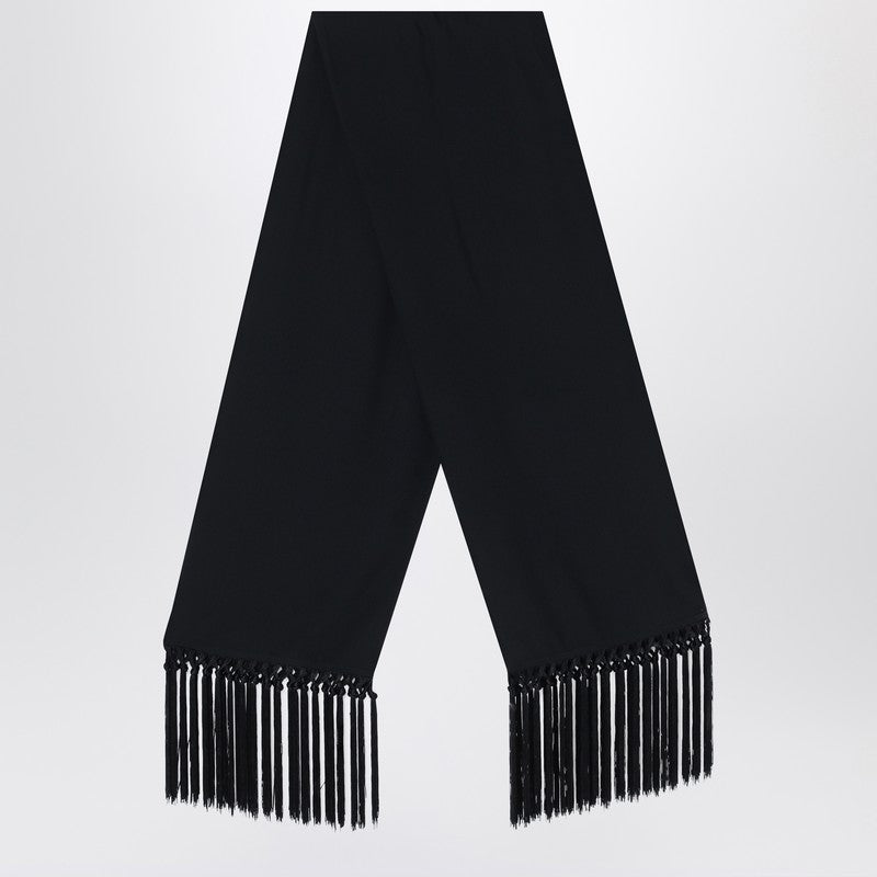 Taller Marmo Black Scarf With Fringes
