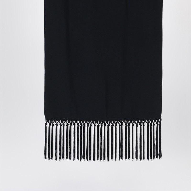 Taller Marmo Black Scarf With Fringes