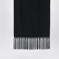 Taller Marmo Black Scarf With Fringes