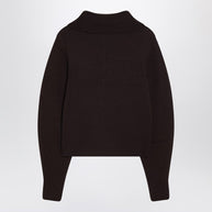 LEMAIRE Eggplant Zip-up Sweater