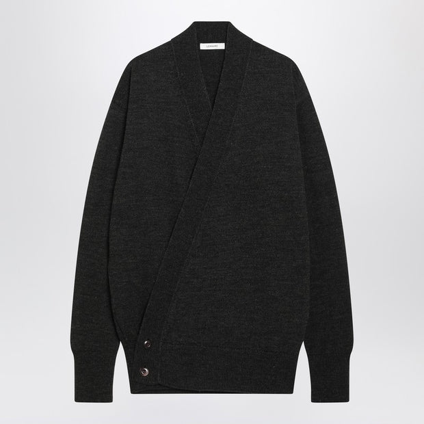 LEMAIRE Brown Alpaca Wrap Cardigan