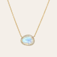 Zoe Lev Diamond Moonstone Necklace