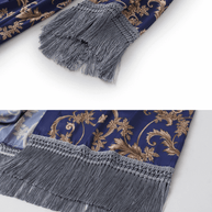 Ulivary Tassels Blue Kimono Robe