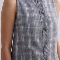 Reistor The Cotton Tweed Shift Dress in Grey