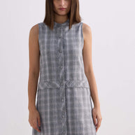 Reistor The Cotton Tweed Shift Dress in Grey