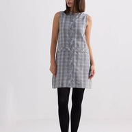 Reistor The Cotton Tweed Shift Dress in Grey