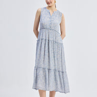 Reistor The Perfect Resort Floral Maxi in Periwinkle Blue