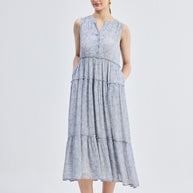 Reistor The Perfect Resort Floral Maxi in Periwinkle Blue