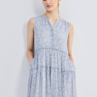 Reistor The Perfect Resort Floral Maxi in Periwinkle Blue
