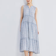 Reistor The Perfect Resort Floral Maxi in Periwinkle Blue