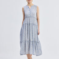 Reistor The Perfect Resort Floral Maxi in Periwinkle Blue
